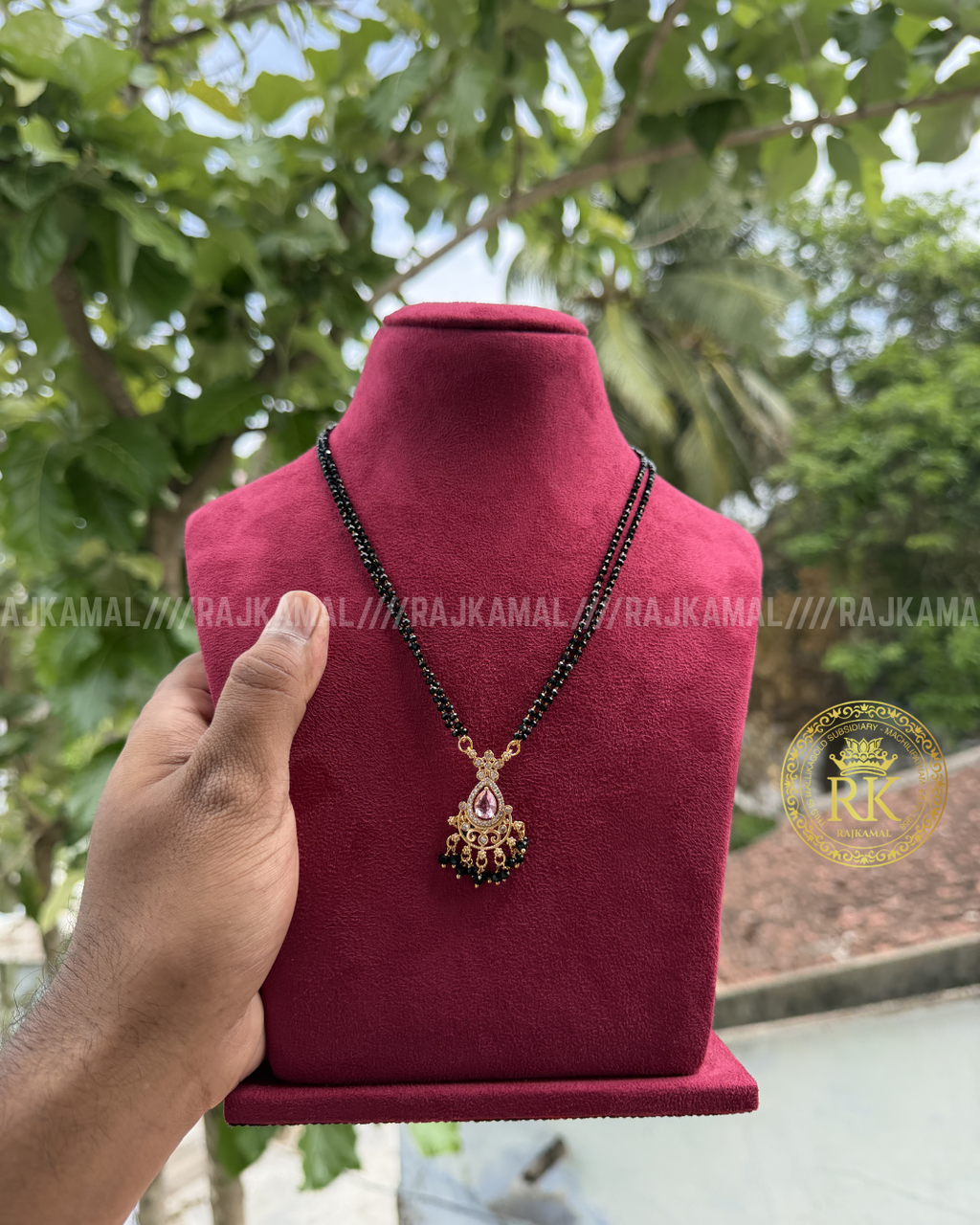 Colour Stoned Black Beads | Imitation Jewellery