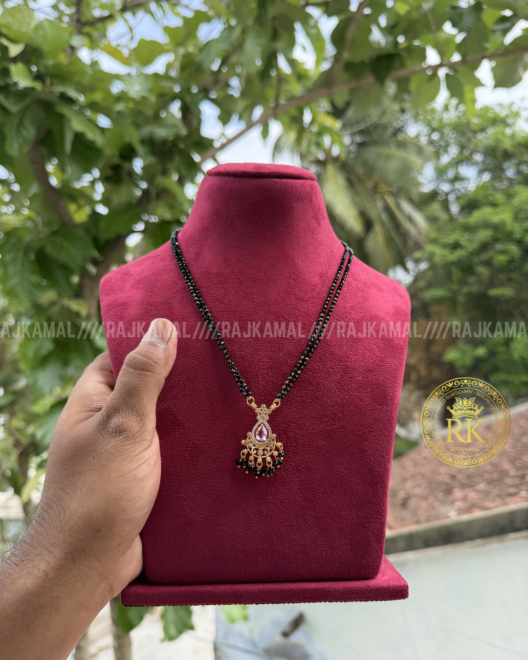 Colour Stoned Black Beads | Imitation Jewellery