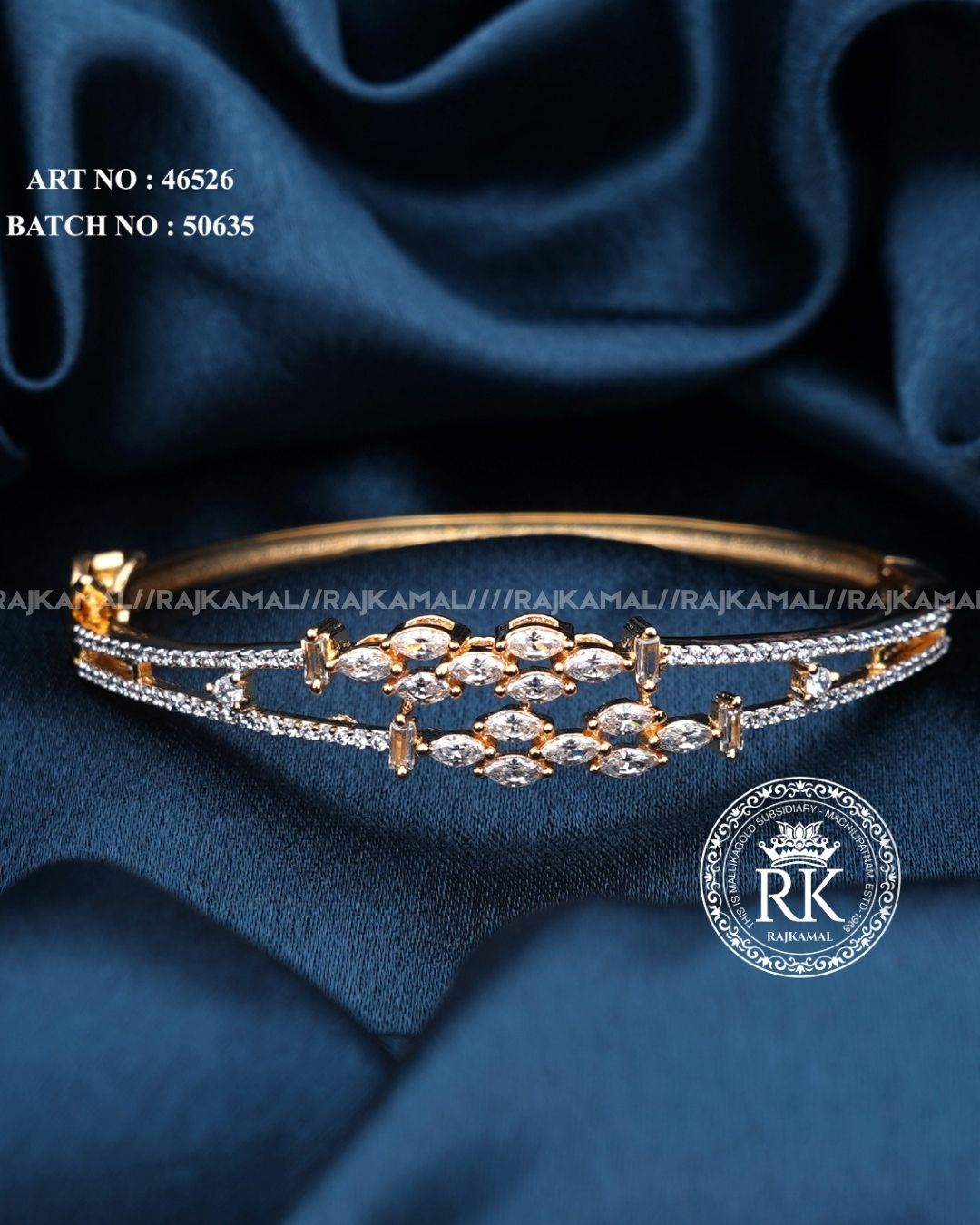Premium Gold Plated Stoned Kada