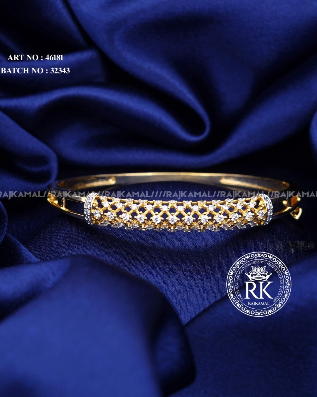 Premium Gold Plated Stoned Kada