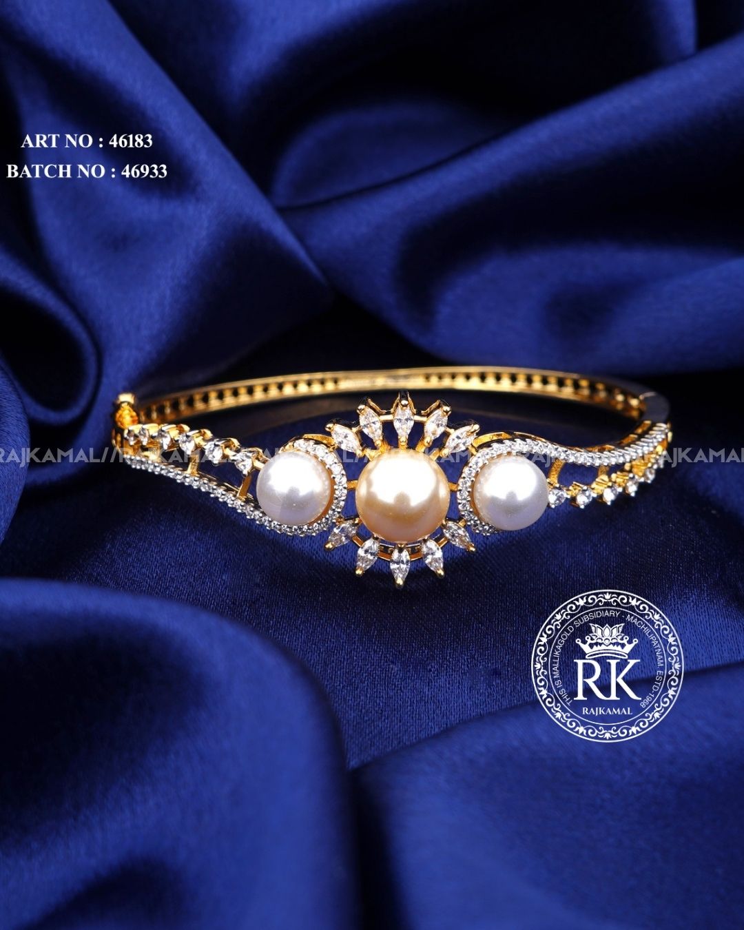 Premium Gold Plated Stoned Kada