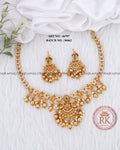 Premium Gold Plated Pearls Necklace Set