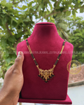 Lakshmi Devi Black Beads Necklace | Traditional Jewellery