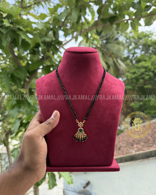 Colour Stoned Black Beads