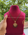 Premium Purple Stone Black Beads Necklace