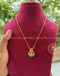 Lakshmi Devi Black Beads Necklace