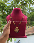 Lakshmi Devi Black Beads Necklace | Traditional Jewellery