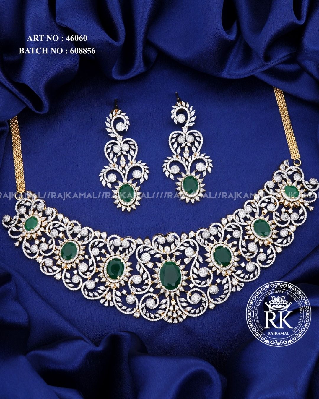 Gold Plated Diamond Cut Necklace Set