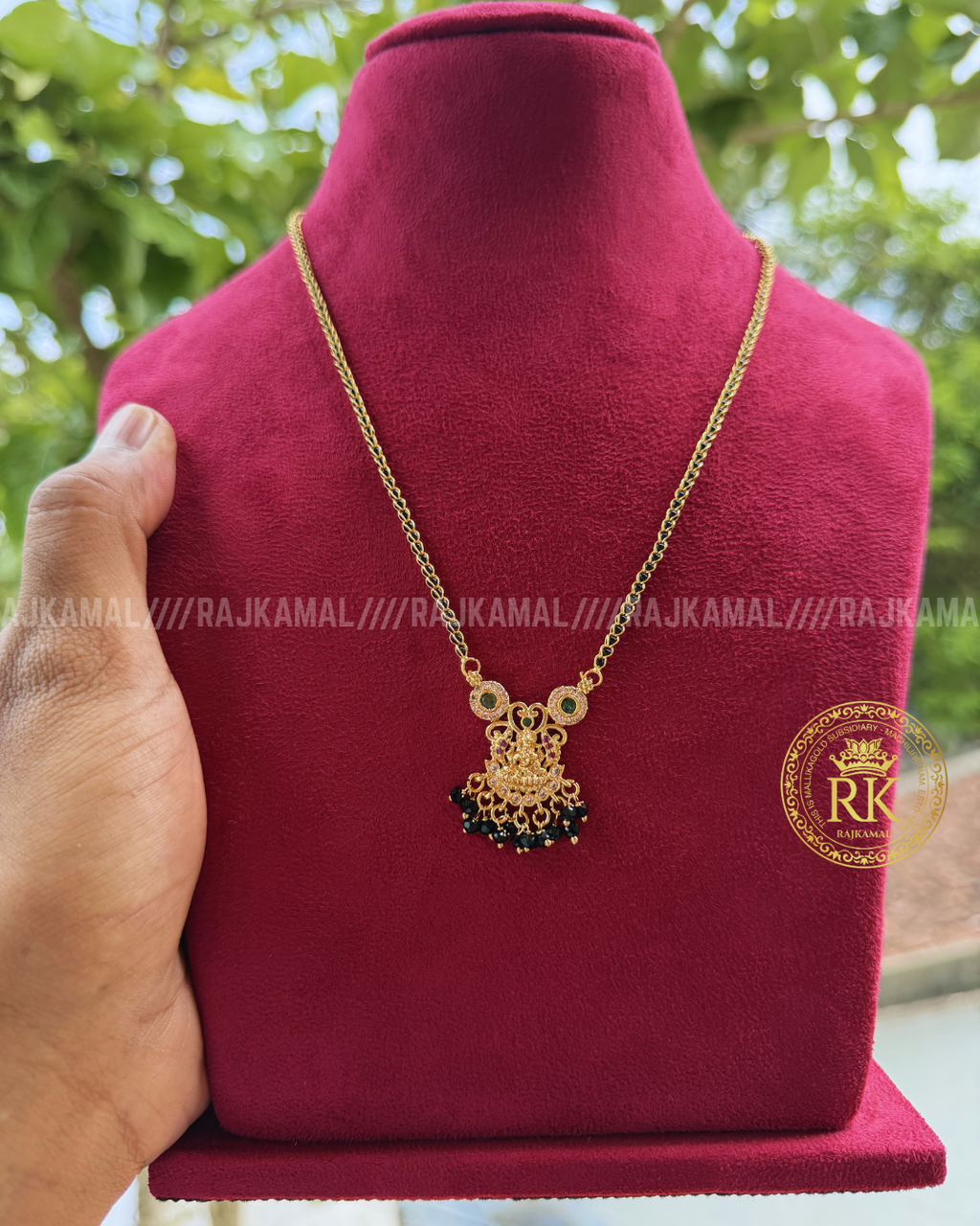 Lakshmi Devi Golden Black Beads