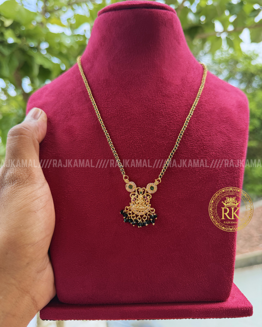 Lakshmi Devi Golden Black Beads