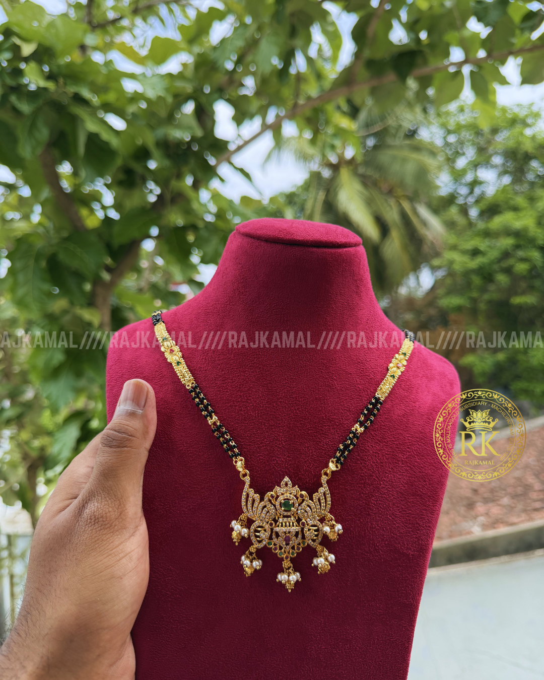 Royal Black Beads Necklace | Imitation Jewellery