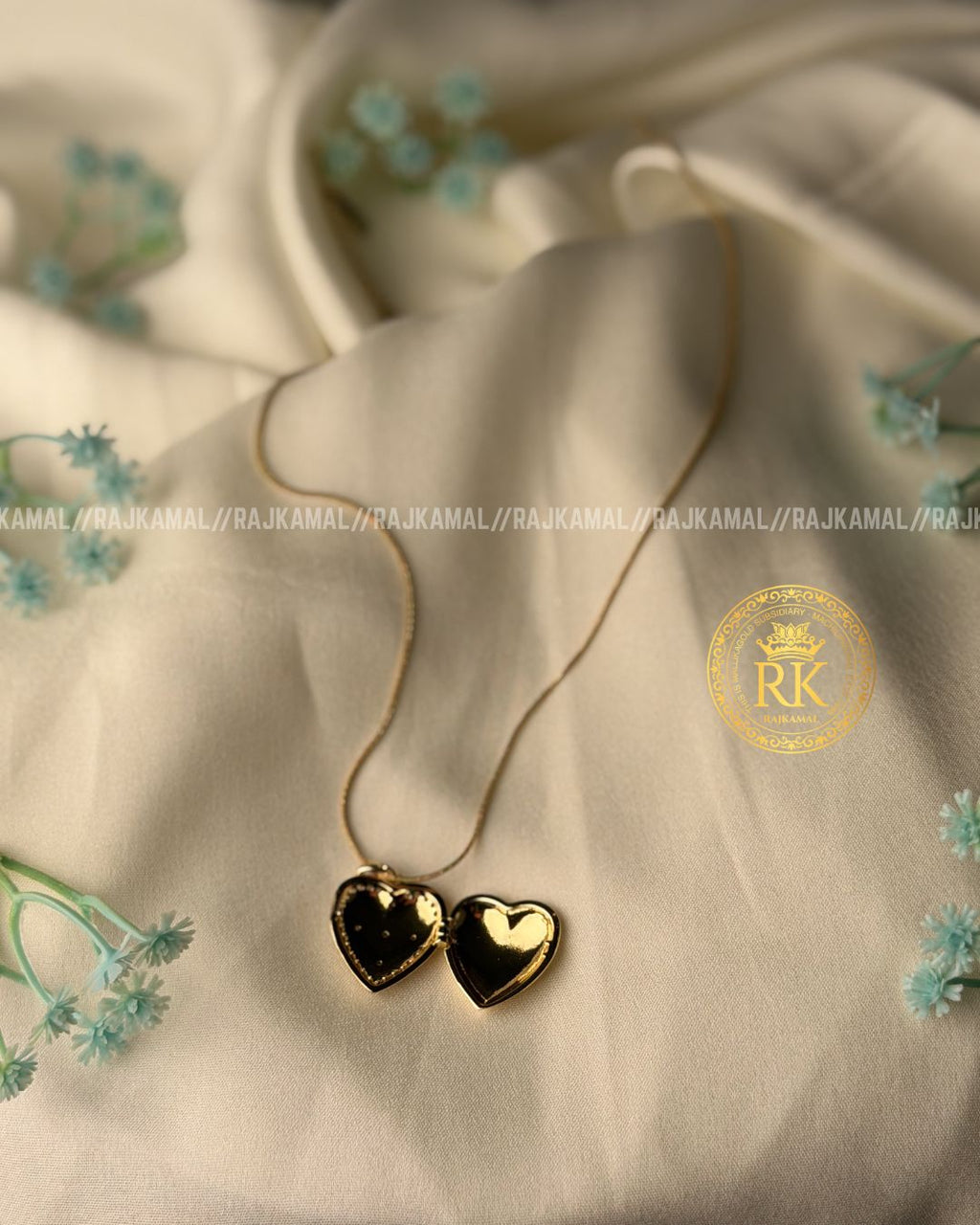 Blue Heart Locket Chain