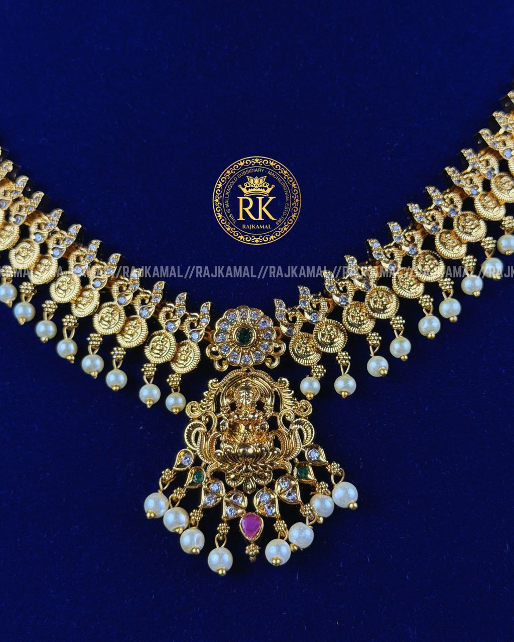 Lakshmi Devi Pearl Necklace Set
