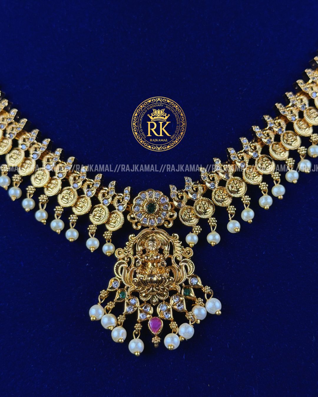 Lakshmi Devi Pearl Necklace Set
