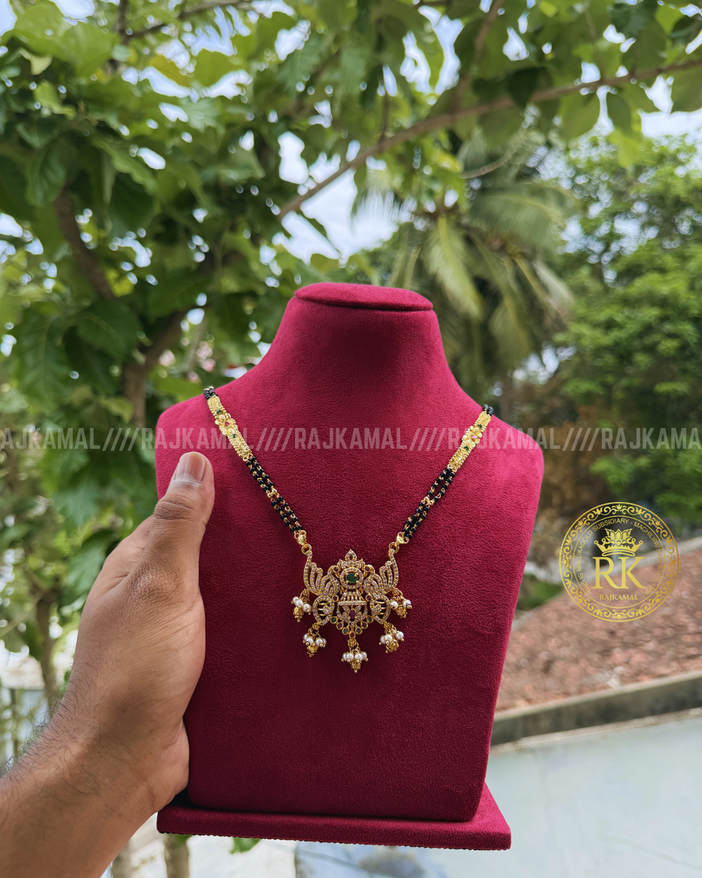 Royal Black Beads Necklace | Imitation Jewellery