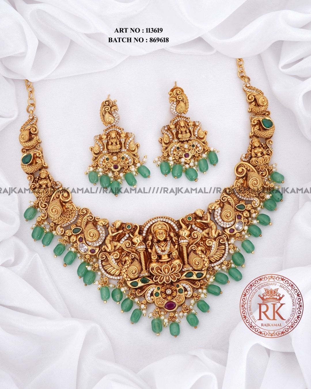Premium Lakshmi Devi Necklace Set