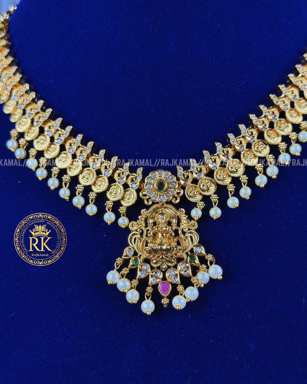 Lakshmi Devi Pearl Necklace Set