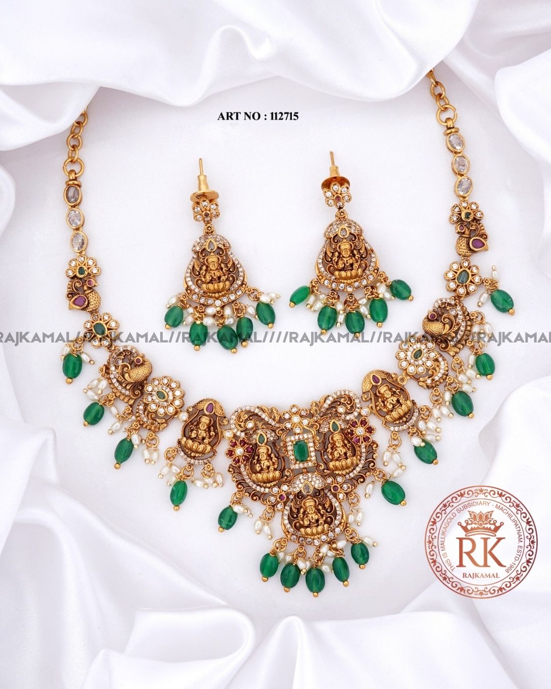 Premium Lakshmi Devi Necklace Set