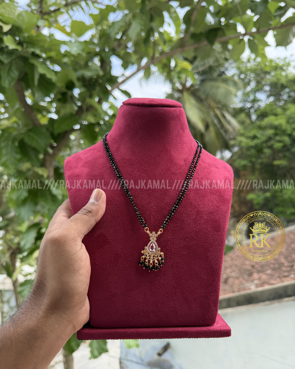 Colour Stoned Black Beads | Imitation Jewellery