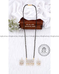 Black Beads Chain with Earrings