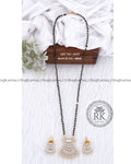 Black Beads Chain with Earrings