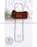 Black Beads Chain with Earrings