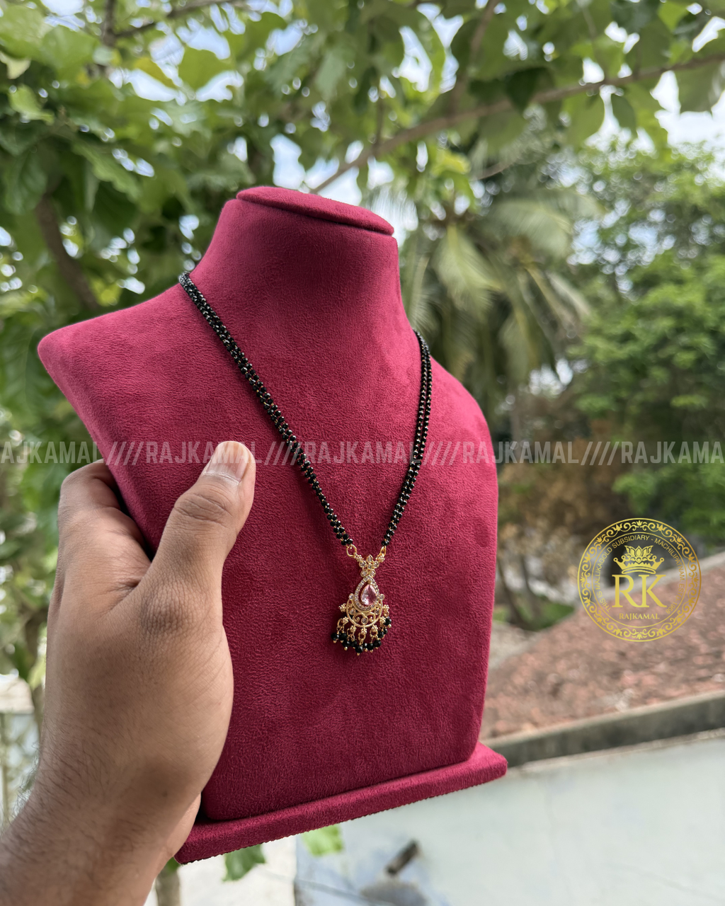 Colour Stoned Black Beads | Imitation Jewellery
