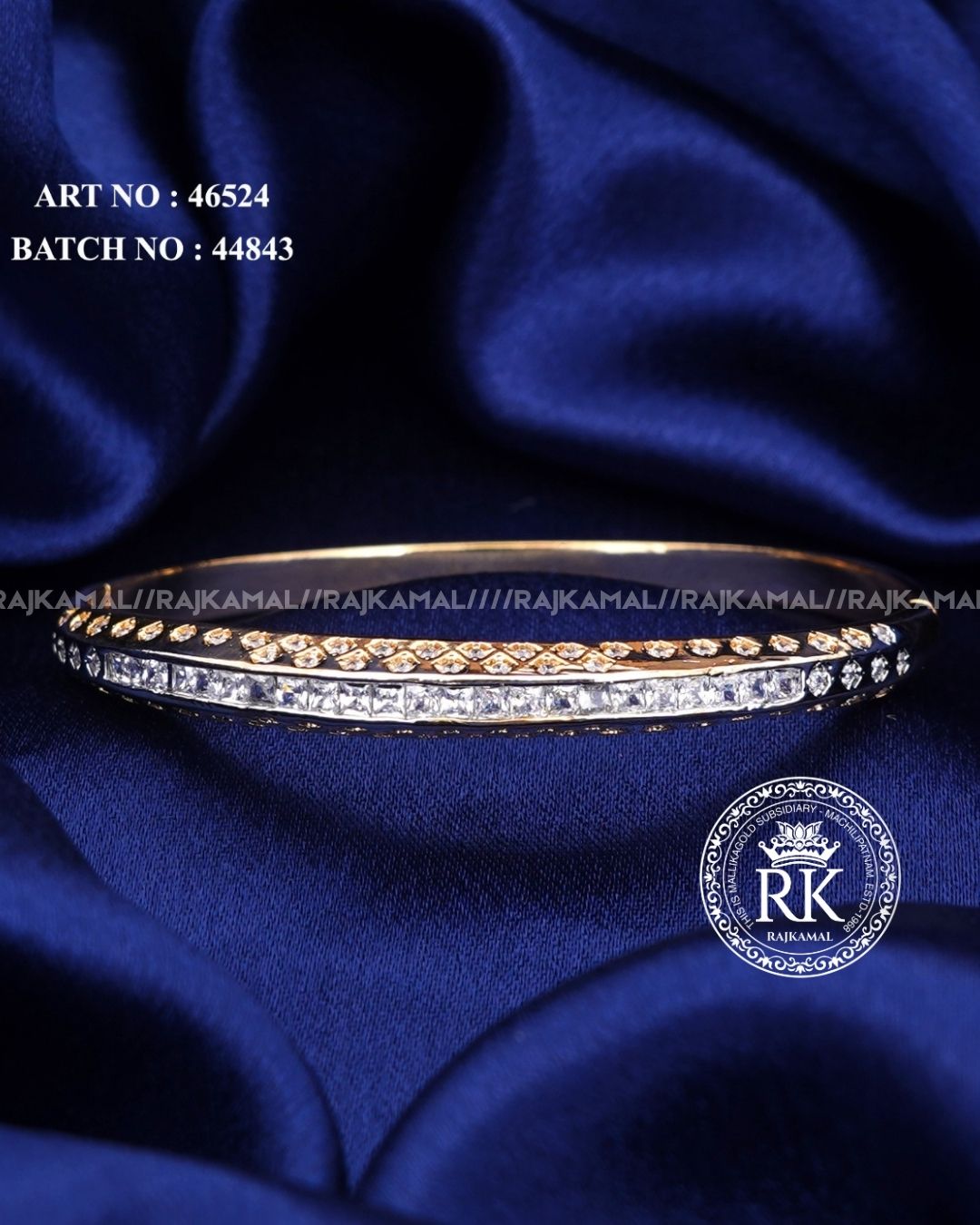 Premium Gold Plated Stoned Kada