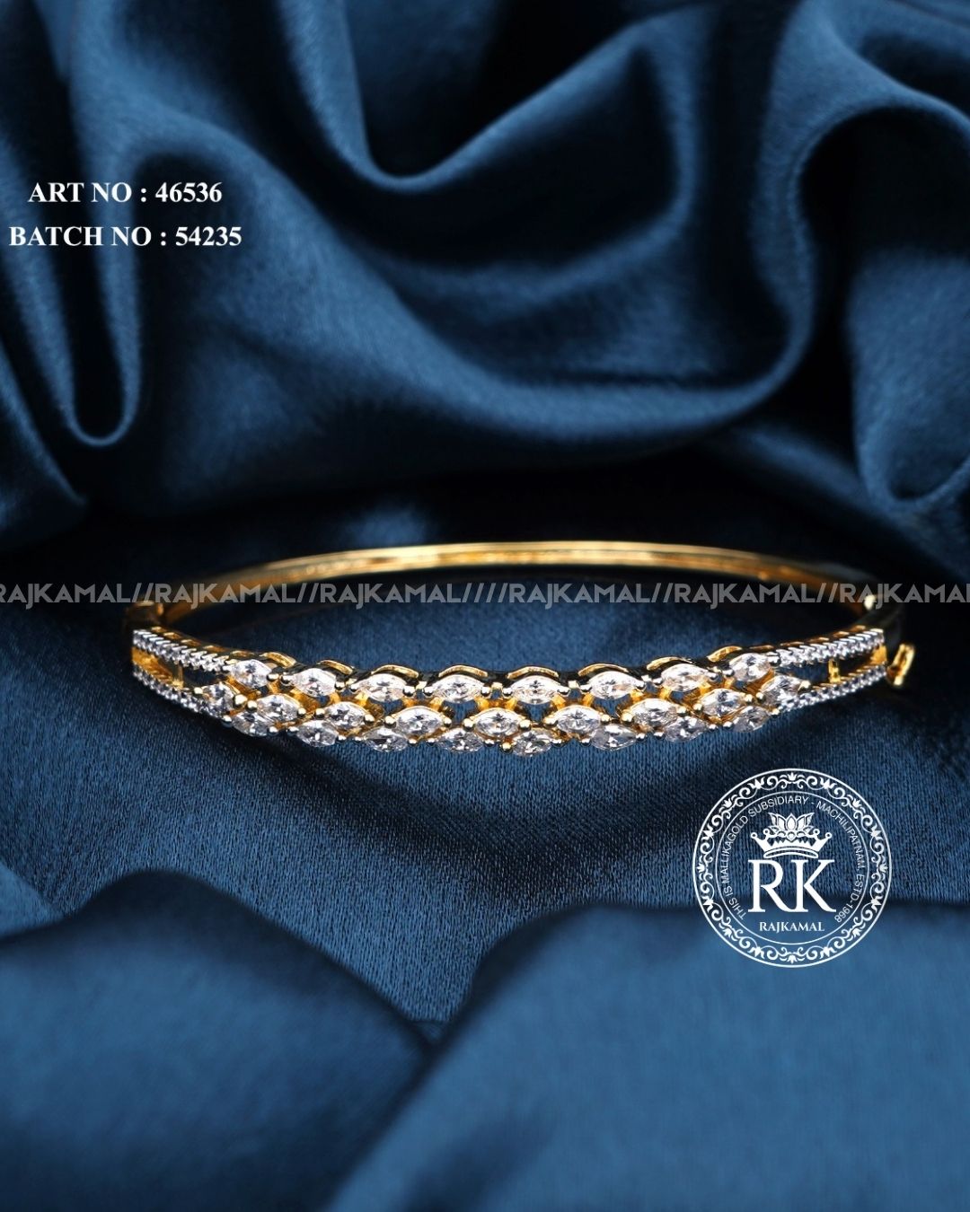 Premium Gold Plated Stoned Kada