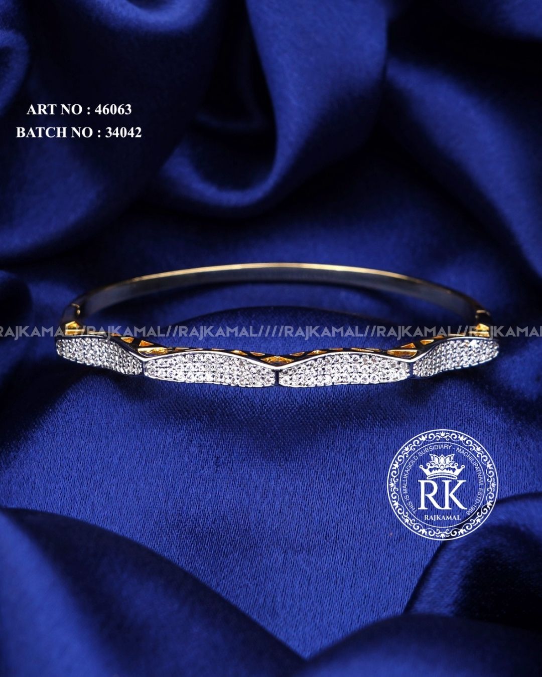 Premium Gold Plated Stoned Kada
